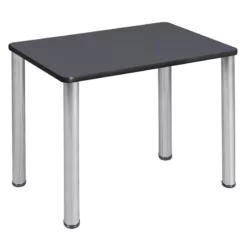 18.5" X 26" Rectangle Desk - Grey/ Chrome 13 18.5" X 26" Rectangle Desk - Grey/ Chrome -CYMAX Sales 2011728 3 L