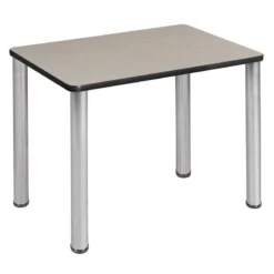 18.5" X 26" Rectangle Desk - Maple/ Chrome