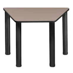 Trapezoid 36" X 23" X 19" Desk - Beige/ Black 12 Trapezoid 36" X 23" X 19" Desk - Beige/ Black -CYMAX Sales 2011731 2 L