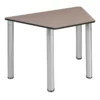 Trapezoid 36" X 23" X 19" Desk - Beige/ Chrome 1 Trapezoid 36" X 23" X 19" Desk - Beige/ Chrome -CYMAX Sales 2011732 L