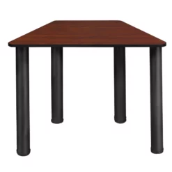 Trapezoid 36" X 23" X 19" Desk - Cherry/ Black -CYMAX Sales 2011733 6 L