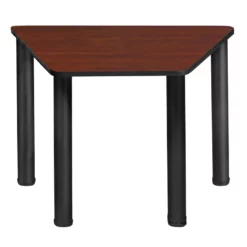 Trapezoid 36" X 23" X 19" Desk - Cherry/ Black -CYMAX Sales 2011733 7 L
