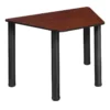 Trapezoid 36" X 23" X 19" Desk - Cherry/ Black 2 Trapezoid 36" X 23" X 19" Desk - Cherry/ Black -CYMAX Sales 2011733 L