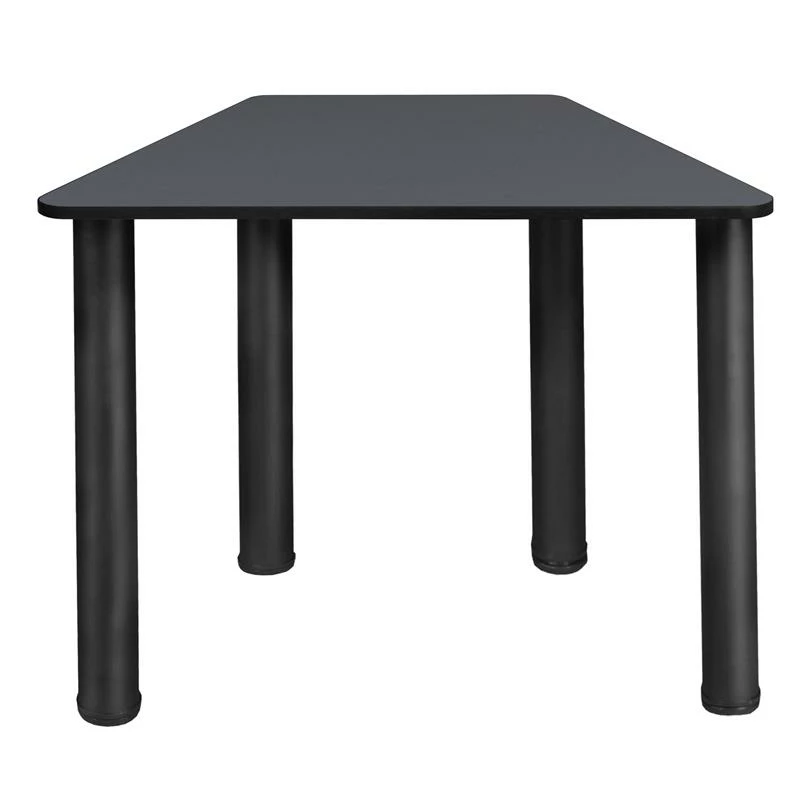 Trapezoid 36" X 23" X 19" Desk - Grey/ Black 4 Trapezoid 36" X 23" X 19" Desk - Grey/ Black - Image 2