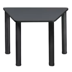 Trapezoid 36" X 23" X 19" Desk - Grey/ Black 12 Trapezoid 36" X 23" X 19" Desk - Grey/ Black -CYMAX Sales 2011735 2 L