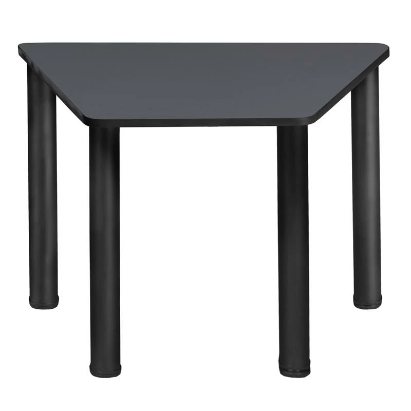 Trapezoid 36" X 23" X 19" Desk - Grey/ Black 5 Trapezoid 36" X 23" X 19" Desk - Grey/ Black - Image 3
