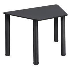 Trapezoid 36" X 23" X 19" Desk - Grey/ Black 17 Trapezoid 36" X 23" X 19" Desk - Grey/ Black -CYMAX Sales 2011735 4 L