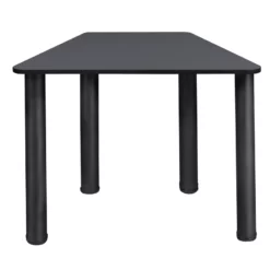 Trapezoid 36" X 23" X 19" Desk - Grey/ Black 15 Trapezoid 36" X 23" X 19" Desk - Grey/ Black -CYMAX Sales 2011735 6 L
