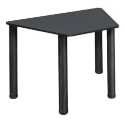 Trapezoid 36" X 23" X 19" Desk - Grey/ Black