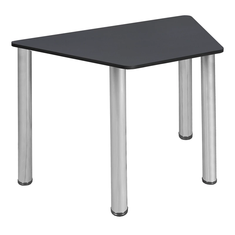 Trapezoid 36" X 23" X 19" Desk - Grey/ Chrome 7 Trapezoid 36" X 23" X 19" Desk - Grey/ Chrome - Image 5