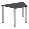 Trapezoid 36" X 23" X 19" Desk - Grey/ Chrome 1 Trapezoid 36" X 23" X 19" Desk - Grey/ Chrome -CYMAX Sales 2011736 L