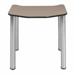 Ferris 26" X 24" Desk - Beige/ Chrome 17 Ferris 26" X 24" Desk - Beige/ Chrome -CYMAX Sales 2011740 3 L