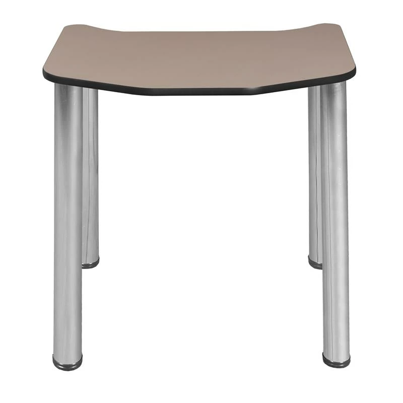 Ferris 26" X 24" Desk - Beige/ Chrome 6 Ferris 26" X 24" Desk - Beige/ Chrome - Image 4