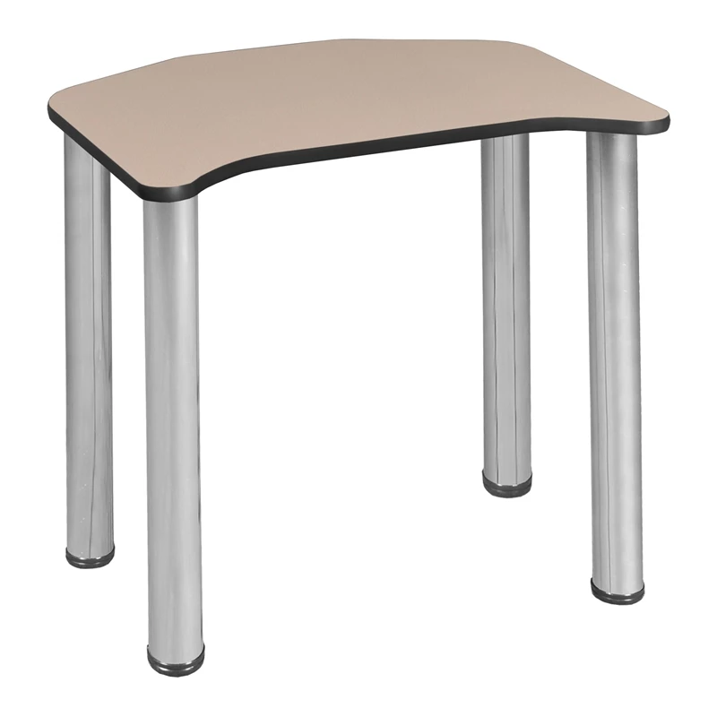 Ferris 26" X 24" Desk - Beige/ Chrome 9 Ferris 26" X 24" Desk - Beige/ Chrome - Image 7