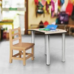 Ferris 26" X 24" Desk - Beige/ Chrome 24 Ferris 26" X 24" Desk - Beige/ Chrome -CYMAX Sales 2011740 7 L