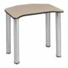 Ferris 26" X 24" Desk - Beige/ Chrome 1 Ferris 26" X 24" Desk - Beige/ Chrome -CYMAX Sales 2011740 L