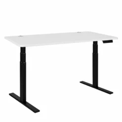 Vifah SmartDesk Adjustable Classic Metal Standing Desk In Black And White
