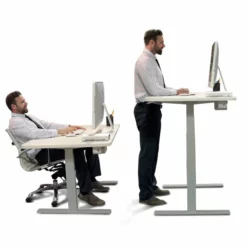 Vifah SmartDesk Adjustable Classic Metal Standing Desk In Black And White -CYMAX Sales 2012117 4 L