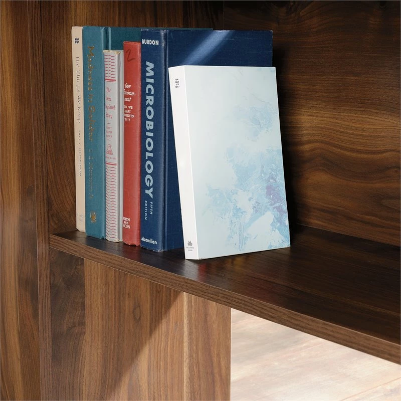 Sauder Harvey Park Engineered Wood And Metal L-Shaped Desk In Grand Walnut 7 Sauder Harvey Park Engineered Wood And Metal L-Shaped Desk In Grand Walnut - Image 5