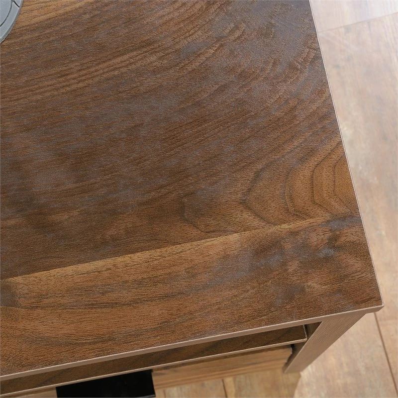 Sauder Harvey Park Engineered Wood And Metal L-Shaped Desk In Grand Walnut 16 Sauder Harvey Park Engineered Wood And Metal L-Shaped Desk In Grand Walnut - Image 14