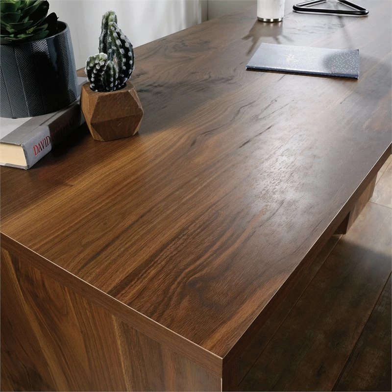 Sauder Harvey Park Engineered Wood And Metal L-Shaped Desk In Grand Walnut 17 Sauder Harvey Park Engineered Wood And Metal L-Shaped Desk In Grand Walnut - Image 15