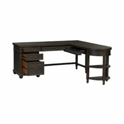 Harvest Home Black L Shaped Desk Set -CYMAX Sales 2013956 8 L