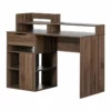 South Shore Holland Desk With Hutch And Storage In Natural Walnut -CYMAX Sales 2016799 L