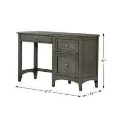 Lexicon Garcia Wood Writing Desk In Gray -CYMAX Sales 2019038 6 L