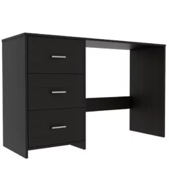 TUHOME Classic Computer Desk With Three Drawers In Black -CYMAX Sales 2019330 6 L