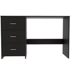 TUHOME Classic Computer Desk With Three Drawers In Black -CYMAX Sales 2019330 7 L