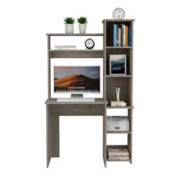 TUHOME Versalles Desk Engineered Wood Desks In Gray -CYMAX Sales 2019331 8 L 1