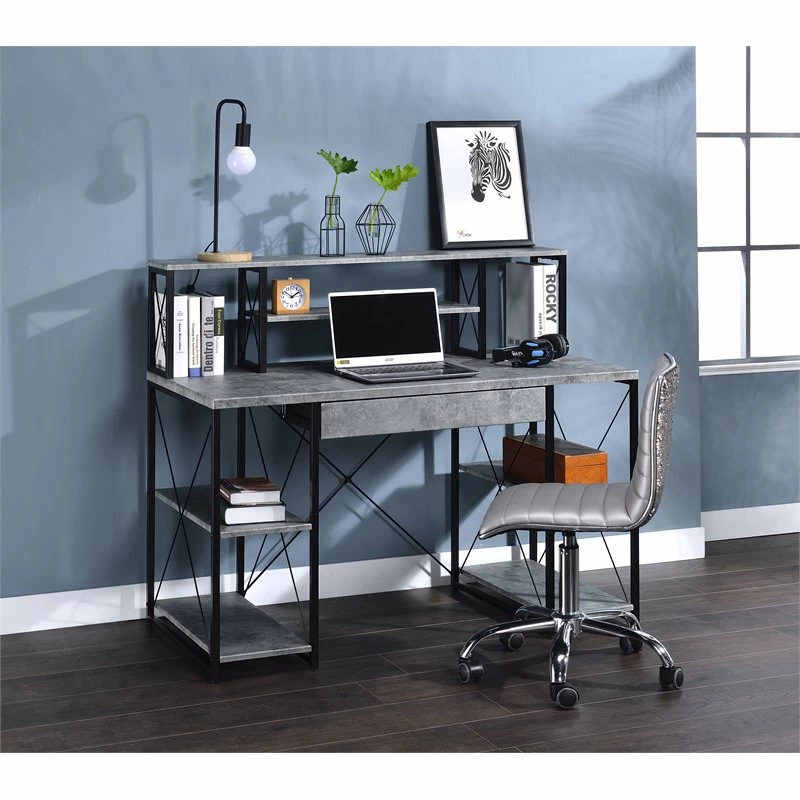 ACME Amiel Wooden 1-Drawer Writing Desk With Small Hutch In Black 21 ACME Amiel Wooden 1-Drawer Writing Desk With Small Hutch In Black - Image 19