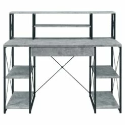 ACME Amiel Wooden 1-Drawer Writing Desk With Small Hutch In Black 41 ACME Amiel Wooden 1-Drawer Writing Desk With Small Hutch In Black -CYMAX Sales 2019428 6 L