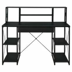 ACME Amiel Wooden 1-Drawer Writing Desk With Small Hutch In Black 32 ACME Amiel Wooden 1-Drawer Writing Desk With Small Hutch In Black -CYMAX Sales 2019477 9 L