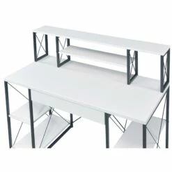 ACME Amiel Wooden 1-Drawer Writing Desk With Small Hutch In Black 27 ACME Amiel Wooden 1-Drawer Writing Desk With Small Hutch In Black -CYMAX Sales 2019478 11 L