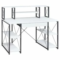 ACME Amiel Wooden 1-Drawer Writing Desk With Small Hutch In Black 24 ACME Amiel Wooden 1-Drawer Writing Desk With Small Hutch In Black -CYMAX Sales 2019478 8 L