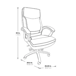 Executive High Back Burgundy Red Bonded Leather Office Chair -CYMAX Sales 2019925 7 L