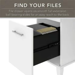 Bush Furniture Somerset 72W Sit Stand L Desk With Hutch In Maple Cross -CYMAX Sales 2020878 3 L