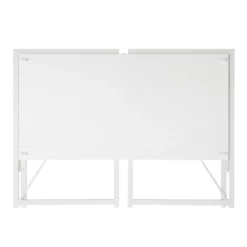 Convenience Concepts Xtra Folding Desk In White Wood Top And White Metal Frame -CYMAX Sales 2025247 4 L