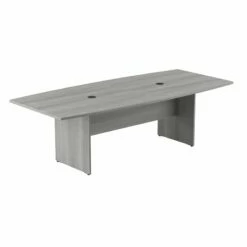 Bush Business Furniture 96W X 42D Conference Table With Wood Base In Storm Gray