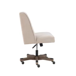 Linon Draper Upholstered Swivel Office Chair In Natural Linen 24 Linon Draper Upholstered Swivel Office Chair In Natural Linen -CYMAX Sales 2103566 21 L