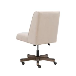 Linon Draper Upholstered Swivel Office Chair In Natural Linen 26 Linon Draper Upholstered Swivel Office Chair In Natural Linen -CYMAX Sales 2103566 23 L