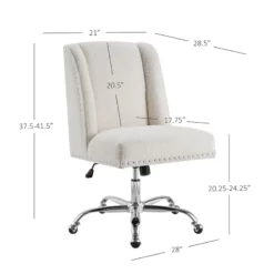 Linon Draper Wood Upholstered Office Chair In Charcoal Gray 31 Linon Draper Wood Upholstered Office Chair In Charcoal Gray -CYMAX Sales 2103686 14 L