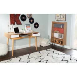 Allora Wood Writing Desk In Brown -CYMAX Sales 2107255 14 L