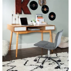 Allora Wood Writing Desk In Brown -CYMAX Sales 2107255 7 L