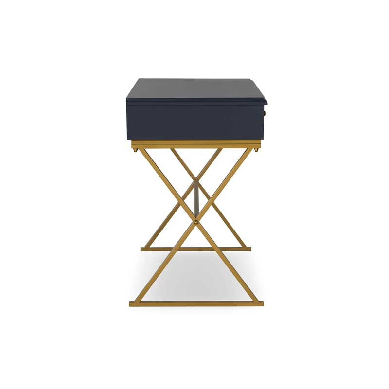 Allora Two Drawer Metal Desk In Blue 13 Allora Two Drawer Metal Desk In Blue - Image 11