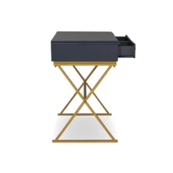 Allora Two Drawer Metal Desk In Blue 26 Allora Two Drawer Metal Desk In Blue -CYMAX Sales 2107257 8 L