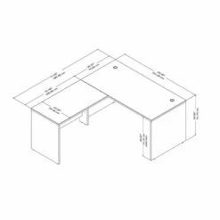 Studio C 60W X 30D L Shaped Desk With 42W Return In Storm Gray - Engineered Wood -CYMAX Sales 2108863 3 L