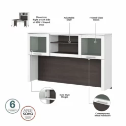 Bush Furniture Somerset 60W L Shaped Desk With Hutch In Maple Cross -CYMAX Sales 2108897 3 L