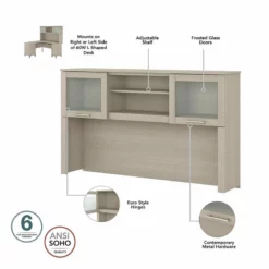 Bush Furniture Somerset 60W L Shaped Desk With Hutch In Hansen Cherry -CYMAX Sales 2108898 3 L 1